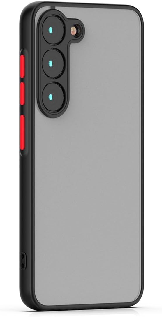 Alternative view of - Galaxy S23 ile Uyumlu Hux Mat Arka Kapak Şok Emici Kaymaz Çizilmeye Dayanıklı Telefon Kılıfı – Siyah