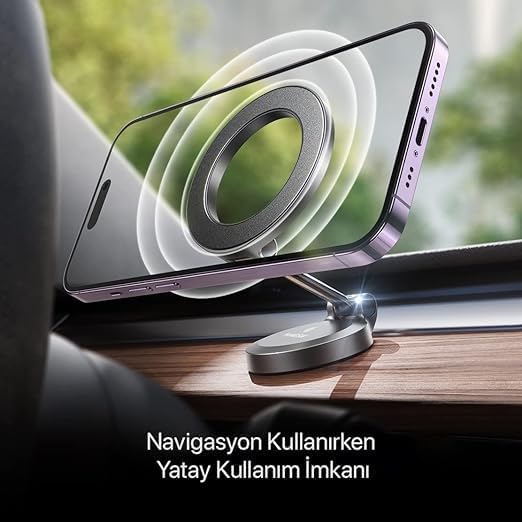 Alternative view of ARAÇ TUTUCU SÜPER AĞIR METAL 3M TABAN BANTI KUTUDA YEDEK TABAN BANTI VE 2 ADET YEDEK METAL HALKA 360 DERECE TAM TUR DÖNEBİLİR KATLANABİLİR MASA GİBİ YÜZEYLERE DE UYGUN TELEFON TUTUCU VE STAND