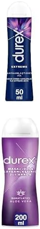 Extreme Jel + Play Kayganlaştırıcı & Masaj Jeli, Aloe, 50 ML + 200 ML, Extreme + Aloe Jeli