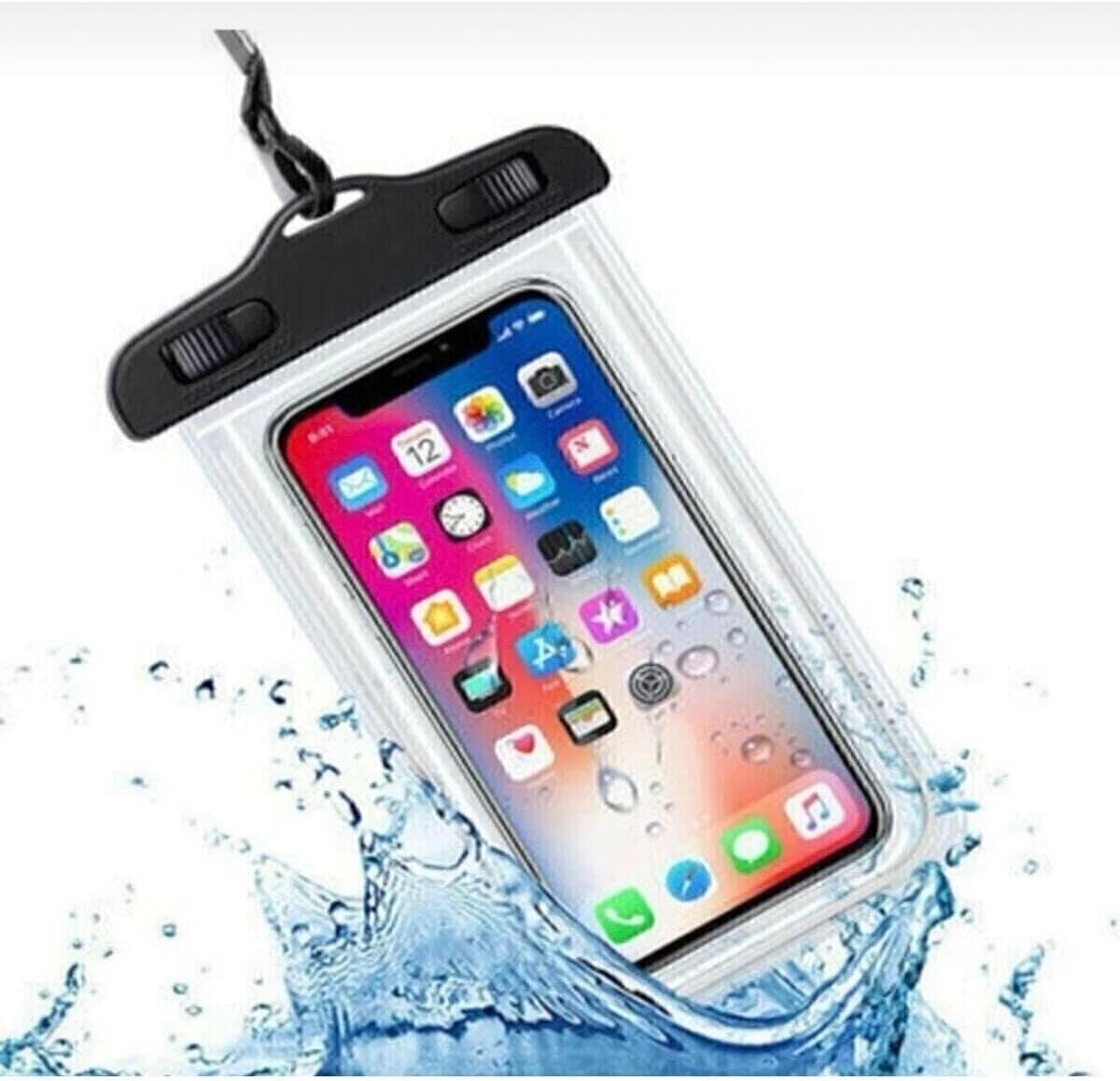 Alternative view of Su Geçirmez Telefon Kılıfı - Uyumluluk, Dokunmatik Şeffaf Ekran, Deniz ve Havuz Kullanımına Uygun Boyun Askılı Kılıf - Siyah