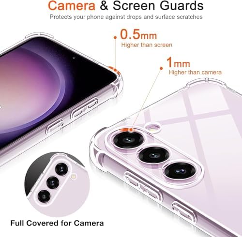 Alternative view of Galaxy S23 Uyumlu Darbe Önleyici Sararmaya Dayanıklı Airbag Korumalı Ultra Slim TPU Şeffaf Silikon Kılıf (Şeffaf, Galaxy S23)
