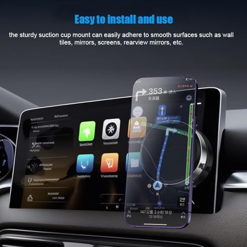 Vakumlu Araç İçi Telefon Tutucu Torpido Üstü Araç Gögse Vakum Sayesin Çok Güçlü Manyetik Tutucu İphone 12-16 pro max Telefon Tutucu Elektronik Vakum Çekici Premium