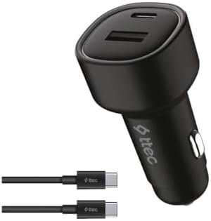 Alternative view of SmartCharger Duo PD 48W Araç Hızlı Şarj Aleti USB-C+USB-A - USB-C-USB-C 3A Kablo Siyah 2CKP02CS