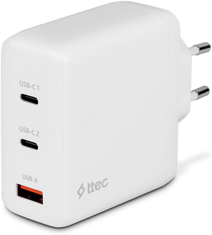 Alternative view of SmartCharger Trio GAN 120W PD Seyahat Hızlı Şarj Aleti 2 USB-C+USB-A Beyaz 2SCG04B