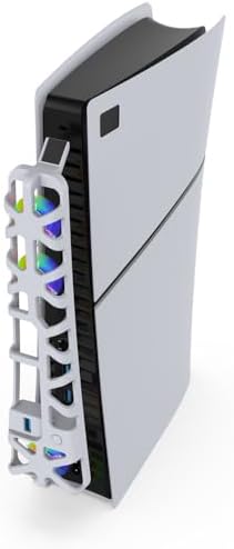 PS5 Slim Uyumlu Soğutucu Led Işıklı Sessiz Fan 4000RPM USB 3.0 Radyatör Isı Emici Üç fanlı SİYAH