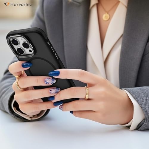 Alternative view of 14 Pro Kılıf MagSafe Uyumlu, Güçlü Manyetik Cep Telefon Kılıfı, Metal STANDLI, Mat Darbe Emici Kapak, Alüminyum Tuşlar ve Kaydırmaz Yan Şeritlerli Phone - Siyah