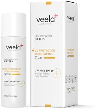 Veela 50 SPF+ Güneş Kremi – Yüksek Koruma & Nemlendirici – UV Koruma, Mavi Işık Koruması, Geniş Spektrumlu Yeni Nesil Filtreler
