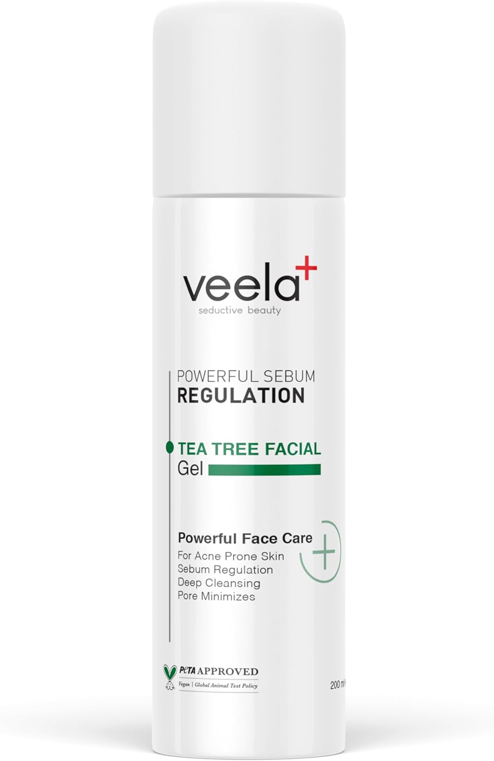 Veela Leke Karşıtı Yüz Temizleme Jeli - Tea Tree Özlü, Sebum Düzenleyici, Cilt Lekelerini Önleyici Jel