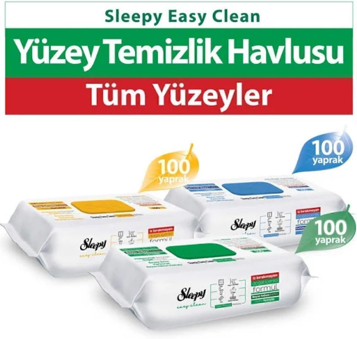 Alternative view of 3'lü Beyaz Sabun & Çamaşır Suyu & Arap Sabunu Katkılı Yüzey Temizlik Havlusu