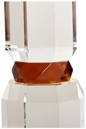Kristal Mum Tutucu, Şeffaf/Sarı/, 18,5X7X7 Cm