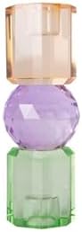 Alternative view of Kristal Mum Tutucu, Nane, Menekşe, Açık Kahverengi, 16,5X6 Cm