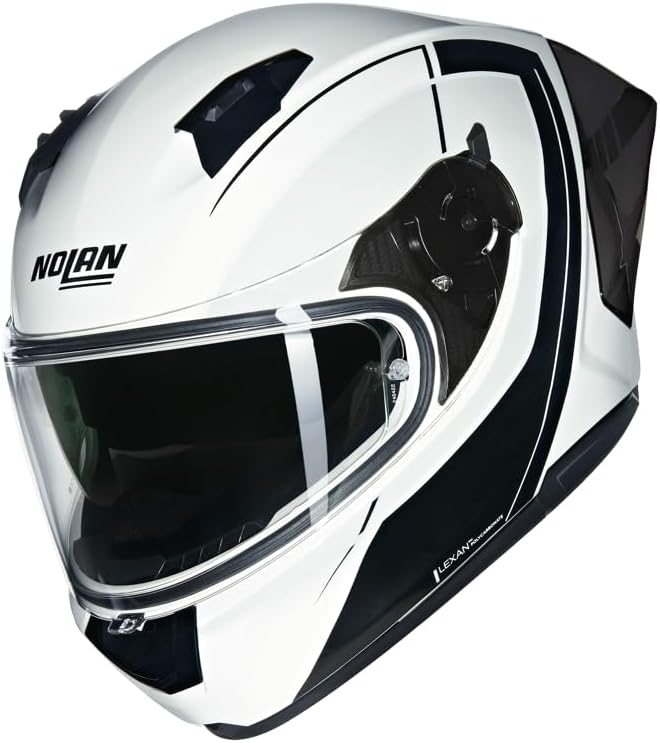 N60-6 Sport Mesmerico Kapalı Motosiklet Kaskı 341 Beyaz Siyah M