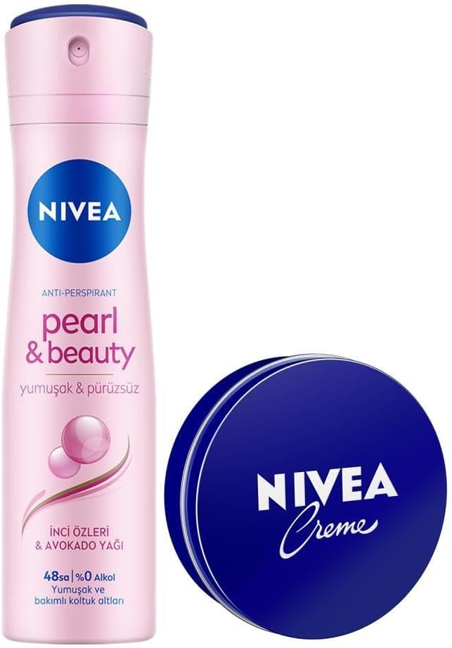Creme Nemlendirici 30ml ve Kadın Sprey Deodorant Pearl&Beauty 150ml, 48 Saat Terleme Karşıtı