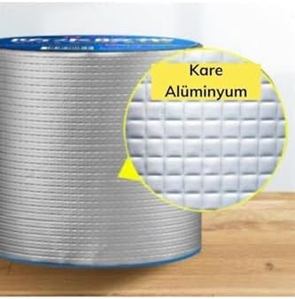 Yüksek Sıcaklık Dayanan Su Geçirmez Çatı Boru Duvar Çatlak Onarıcı Yapışkan Bant Folyo 5 Cm