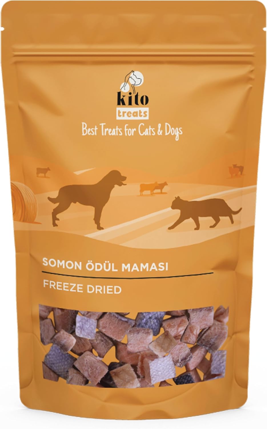 Kito Freeze Dried Somon Köpek Ödül Maması%100 Doğal, Glutensiz 30 gr(Dog Treat)