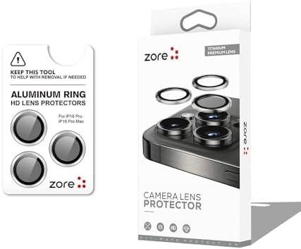 Alternative view of ZORE İle Uyumlu 16 Pro 16 Pro Max CL-12 Premium Safir Parmak İzi Bırakmayan Anti-Reflective Kamera Lens Koruy Gümüş