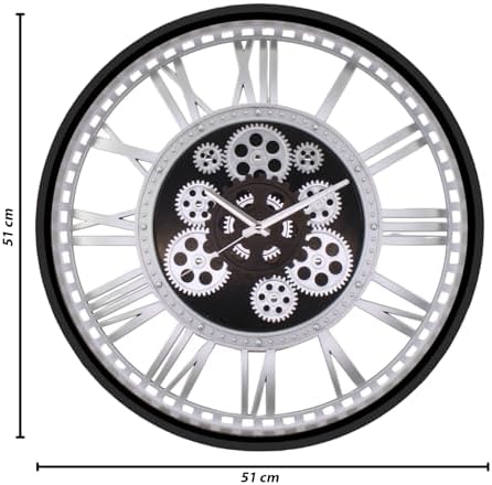 Alternative view of 51 CM ÇARKLI AKAR SANİYE SESSİZ MEKANİZMA DUVAR SAATİ