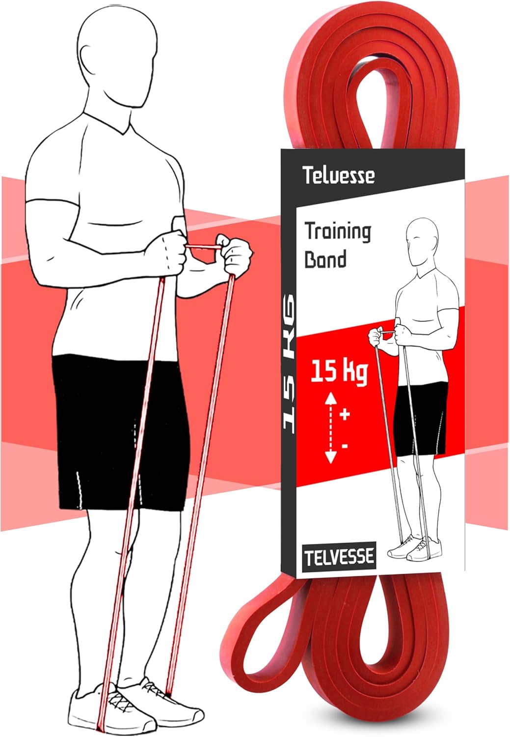Alternative view of Direnç Bandı Kas Geliştirme Lastiği Fitness Pilates Training Bant Yoga Push Up Barfiks Bandı