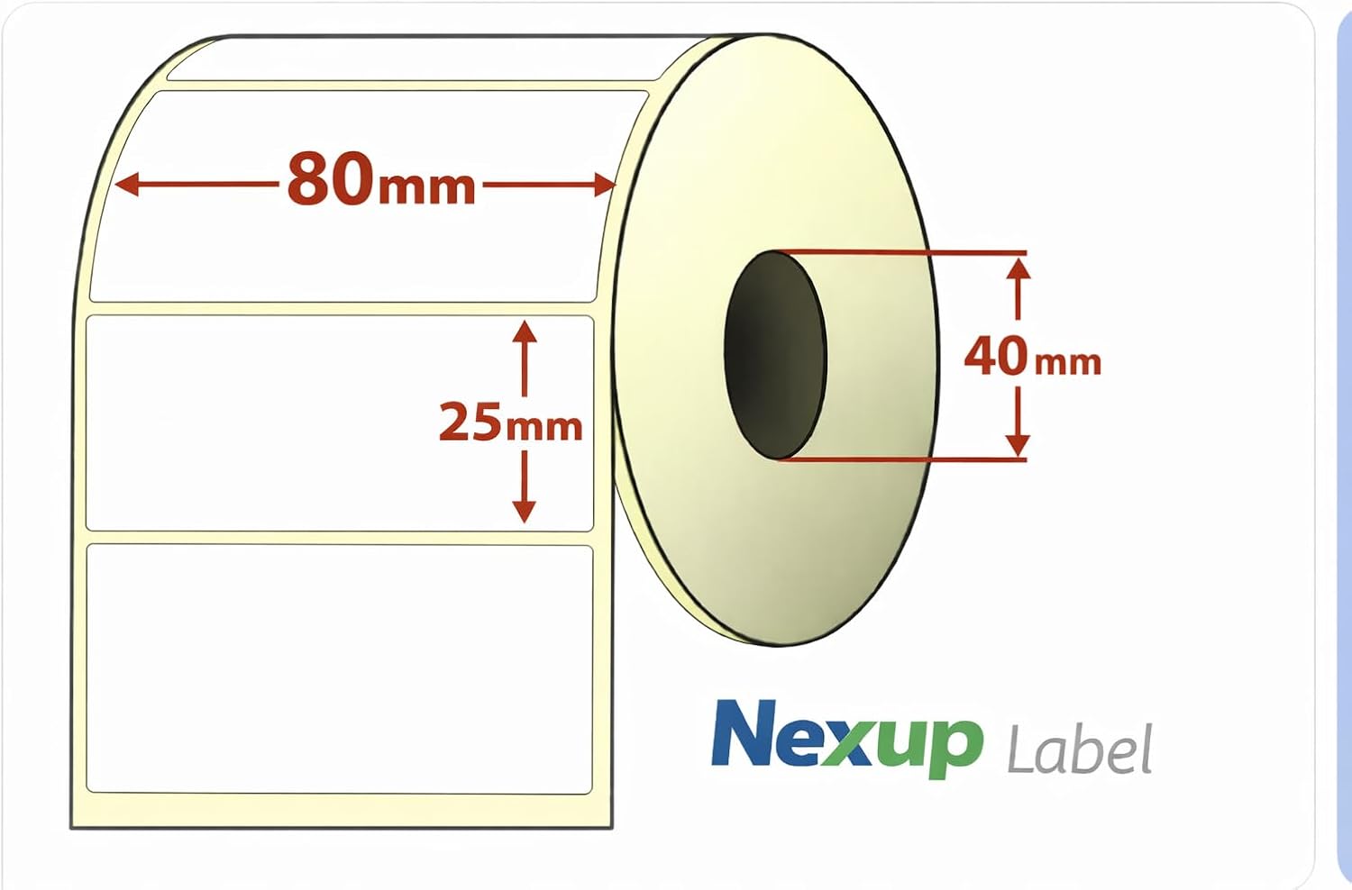 80x25 mm Termal Etiket, Barkod/Adres/Kargo Termal Etiketleri, Zebra ve Diğer Yazıcılarla Uyumlu