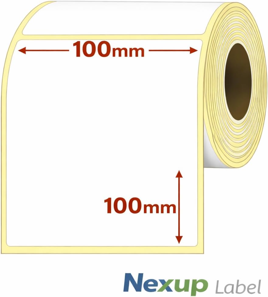 100x100 mm Termal Etiket, Barkod/Adres/Kargo Termal Etiketleri, Zebra ve Diğer Yazıcılarla Uyumlu