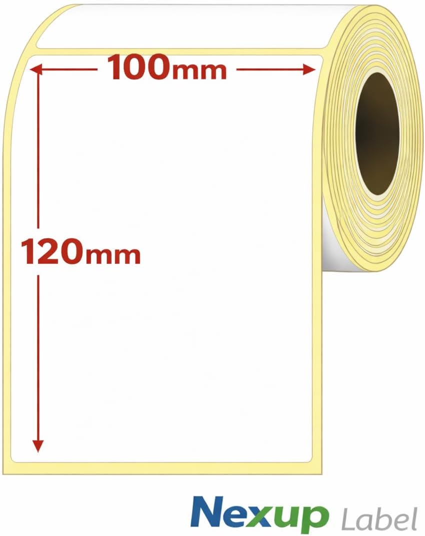 100x120 mm Termal Etiket, Barkod/Adres/Kargo Termal Etiketleri, Zebra ve Diğer Yazıcılarla Uyumlu