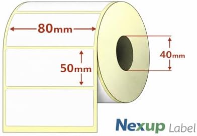 80x50 mm Termal Etiket, Barkod/Adres/Kargo Termal Etiketleri, Zebra ve Diğer Yazıcılarla Uyumlu