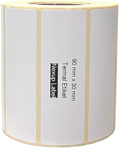 Alternative view of 90x30 mm Termal Etiket, Barkod/Adres/Kargo Termal Etiketleri, Zebra ve Diğer Yazıcılarla Uyumlu