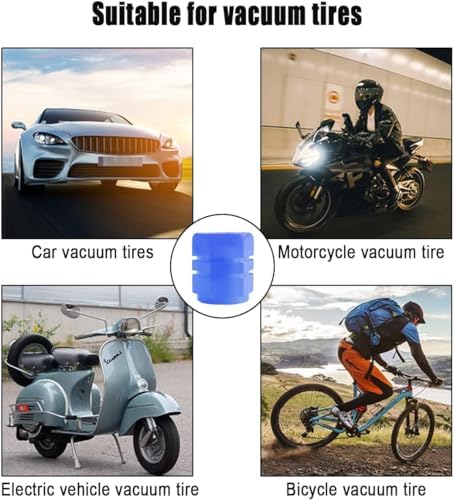 Alternative view of 12 Adet Floresan Karanlıkta Parlayan Oto Araba Sibop Kapağı Tüm Araçlara Uyumlu Fosforlu 3 Farklı Renk Mavi Kırmızı Yeşil Toz Geçirmez Motorsiklet SUV Kamyon Supap Kapağı Oto Aksesuarları