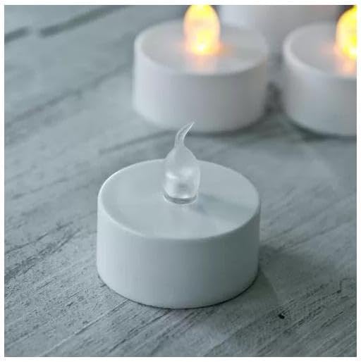 SNA Pilli Led Tealight T-LİGHT MUM PİLLİ MUM LED IŞIK SICAK SARI RENK DEKORASYON SÜSLEME DÜĞÜN KINA ORGANİZASYON (24)