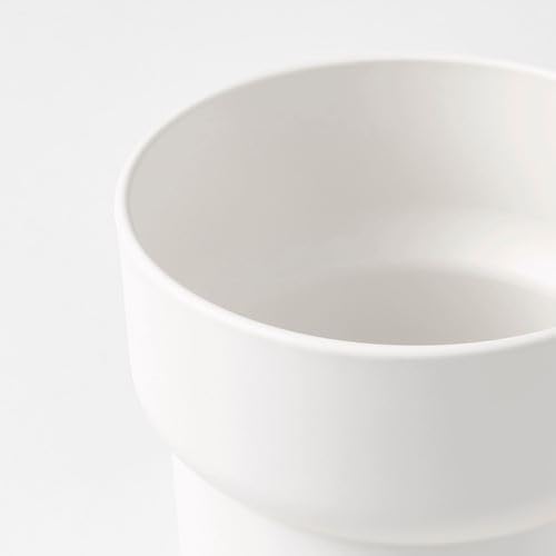 Beyaz Saksı 12 Cm,Kalın Plastik 12 Cm Yapay Bitki-Çiçek Saksı,Deliksiz İç*Dış Mekan