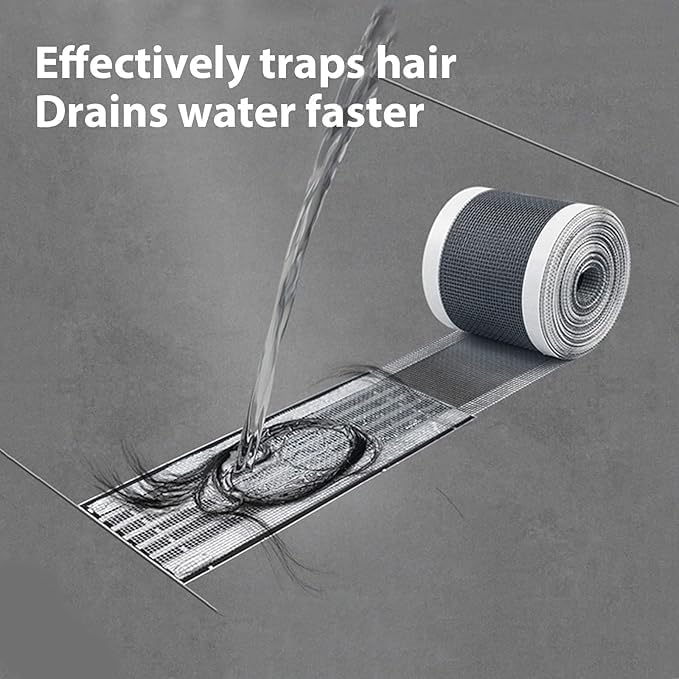 Alternative view of Mutfak Lavabo Duşakabin Küvet Süzgeci Saç Toplayıcı Banyo Gider Tıkanma Önleyici Elek Kesilebilir PVC File, Herhangi Bir Uzunlukta Kendin Yap Kullan At Duş Tahliyesi Kapak Süzgeci 4 Metre