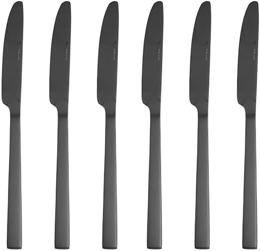 Alternative view of Quantum Mat Siyah Yemek Bıçağı 24cm 6 adet