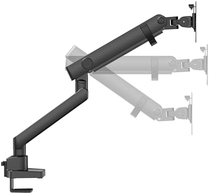 Monitör Tutucu 17" - 40" Ekranlar için 12kg Taşıyabilir, LCD LED VESA Kolları, Eğilebilir Döndürülebilir Kablo Kılavuzlu Ergonomik Ekran Tutucu - Siyah