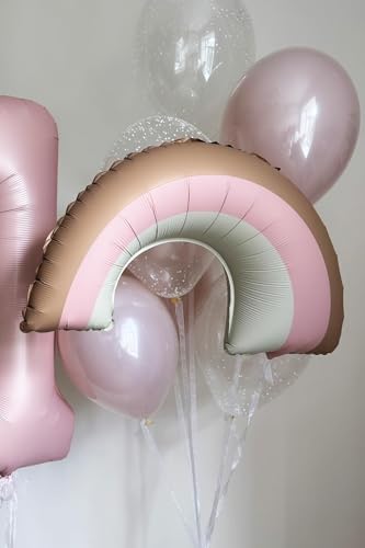 P.E.K. Retro Pembe Gökkuşağı Folyo Balon Retro Gökkuşağı Balon Büyük Boy