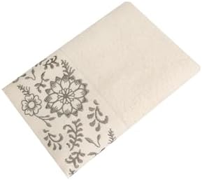 Sty Akra Nakışlı Krem Havlu 50X90