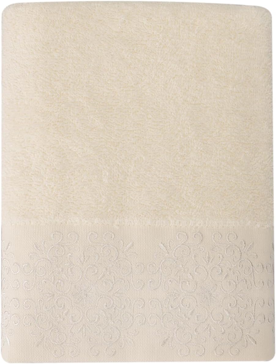 Alternative view of Sty Sabre Nakışlı Krem Havlu 50X90