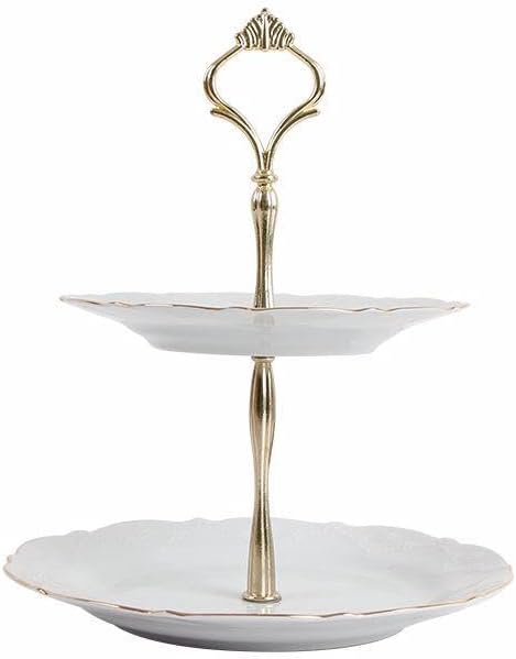 Alternative view of Altın Yaldız 2 Katlı Kurabiye Tabağı 21cm