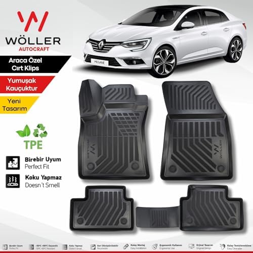 Alternative view of Renault Megane 4 Paspas Sedan 2016 2025 Arası Uyumlu 3d Havuzlu Paspas