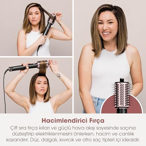 FlexStyle 5-in-1 Saç Kurutma & Şekillendirme Sistemi - Rose HD446EU