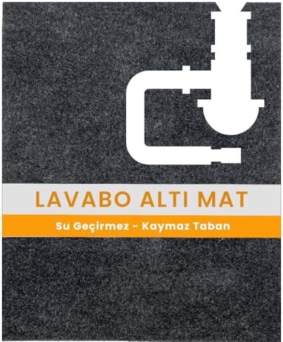 Lavabo Altı Matı Sıvı Geçirmez Kaymaz Taban Evye Dolap Paspası 60x76 cm