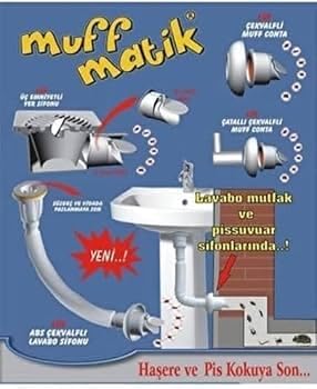 Mufmatik Muffmatik Koku Önleyici Lavabo Sifonu Çekvalfi (3 Adet)