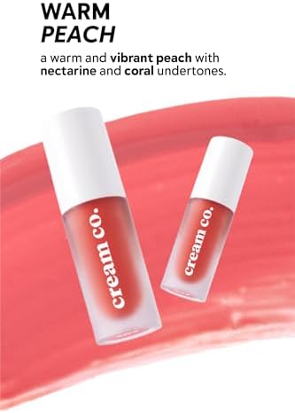 Cream Co. Allık Ruj Göz Farı Glow Tint Warm Peach, Nemlendirici Makyaj, 503 Şeftali, Hyaluronik Asit Peptit