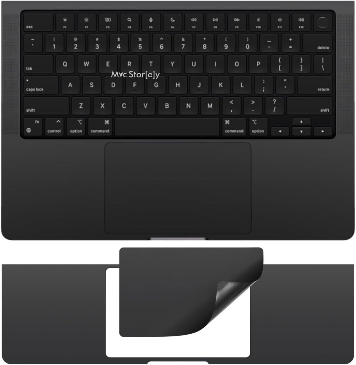 Alternative view of MacBook Pro 16.2 inç Touchpad Trackpad Koruyucu Uyumlu M1 M2 M3 M4 Mat Ultra İnce Çizilme Önleyici Siyah