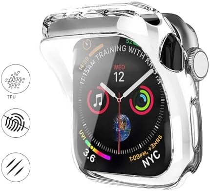 ile Uyumlu Series 10 Şeffaf Kılıf Ekranı Tam Kapatan Silikon Yapılı Ekran Koruma ile uyumlu Series 10 Ekran Koruyucu Şeffaf (46mm)