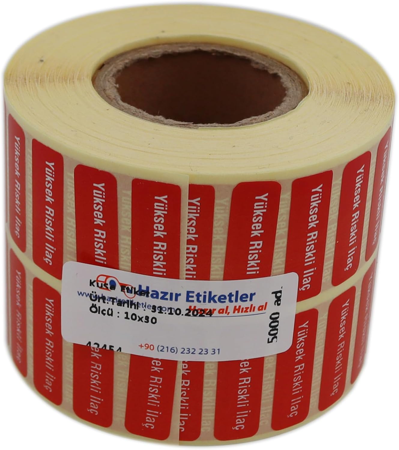 Alternative view of Yüksek Riskli İlaç Etiketi 30mm X 10mm 5000 Adet Kuşe Rulo Etiket
