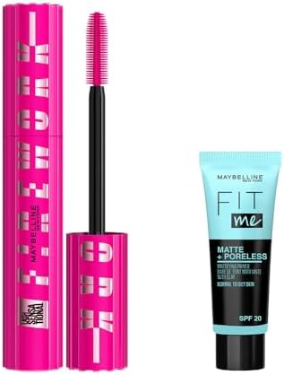 Alternative view of New York Lash Sensational Firework Maskara & Mini Fit Me - Poreless Matlaştırcı Makyaj Bazı Makyaj Seti