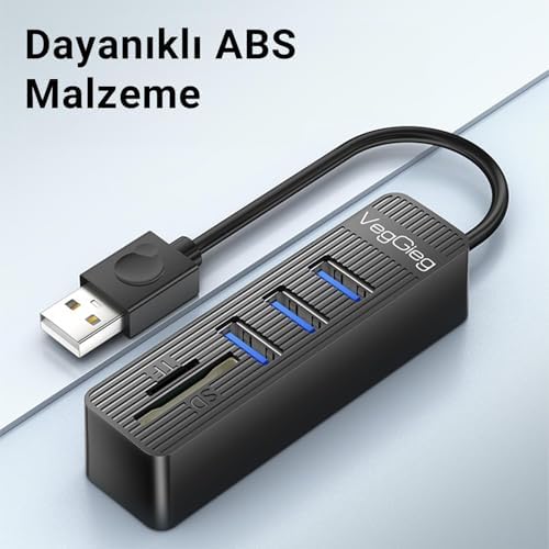 Alternative view of USB 2.0 SD - MicroSD Kart Okuyucu ve 3 Port USB Çoklayıcı Hub
