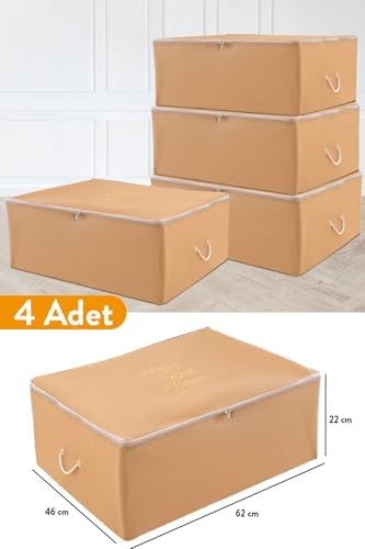 4 Adet - Büyük Boy Altı Taba Hurç 62 X 46 X 22 Cm