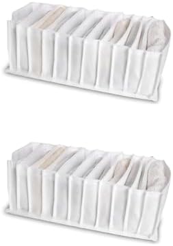 2 Adet - Small 11 Gözlü Dolap Içi Akardiyon Organizer 12 X 40 X 12