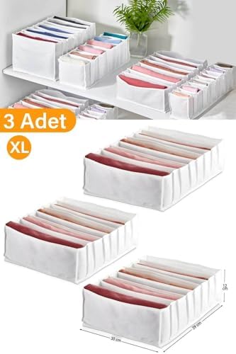Alternative view of 3 Adet - Xlarge 8 Gözlü Dolap Içi Akardiyon Organizer 31 X 36 X 12-3 Adet